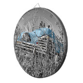 blauwe auto dartbord (Voorkant Rechts)