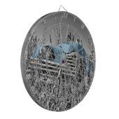blauwe auto dartbord (Voorkant Links)