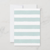 Blauwe auto en groene auto op Baby shower parade Kaart (Achterkant)