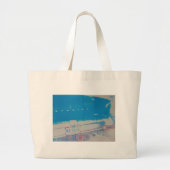Blauwe auto grote tote bag (Voorkant)