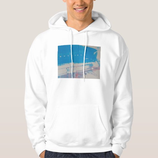 Blauwe auto hoodie (Voorkant)