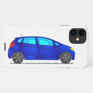 Blauwe auto iPhone draagtas, familievoertuig 11 Hoesje