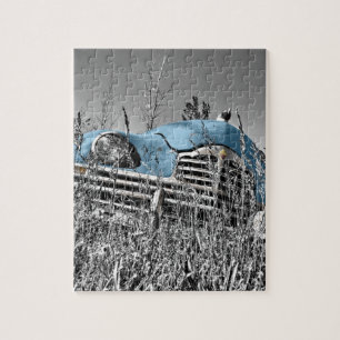  blauwe auto legpuzzel