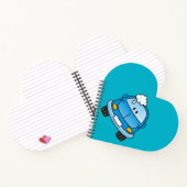 Blauwe auto met bubbels notitieboek (Binnen)