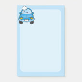 Blauwe auto met bubbels post-it® notes (Voorkant)