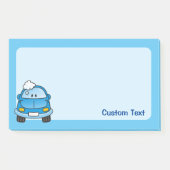 Blauwe auto met bubbels post-it® notes (Voorkant)