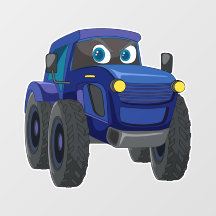 Blauwe auto