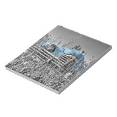 blauwe auto notitieblok (Linkerzijde)