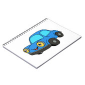 Blauwe auto notitieboek (Linkerzijde)
