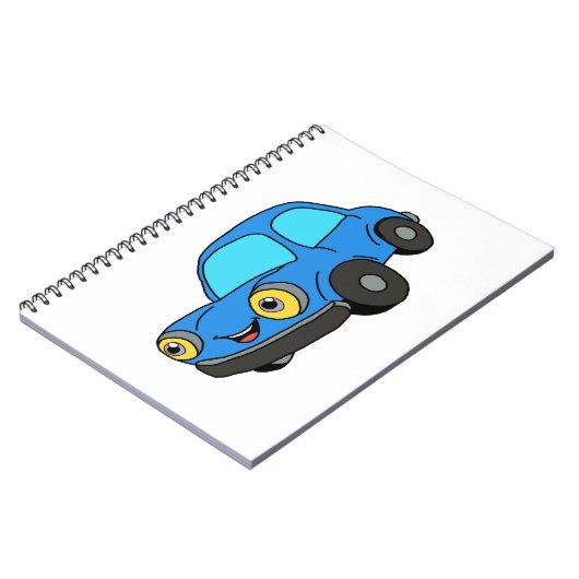 Blauwe auto notitieboek (Linkerzijde)