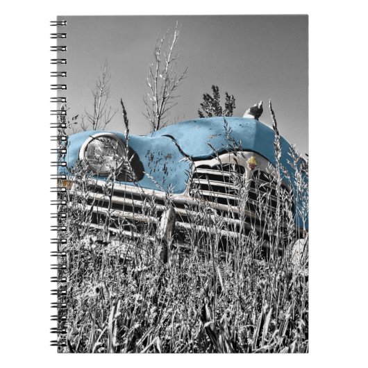  blauwe auto notitieboek (Voorkant)
