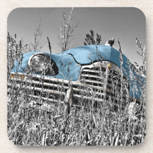 blauwe auto onderzetter