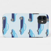 blauwe auto ' s Case-Mate iPhone case (Achterkant (horizontaal))