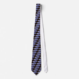 blauwe auto stropdas