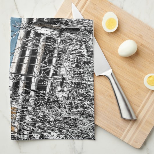  blauwe auto theedoek (Quarter Fold)