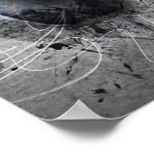 Blauwe Auto Tijdloze Automobiele Kunst Poster (Hoek)