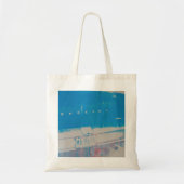 Blauwe auto tote bag (Voorkant)