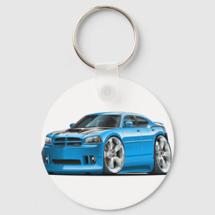 Blauwe Auto van de Bij van de Lader van Dodge de Sleutelhanger