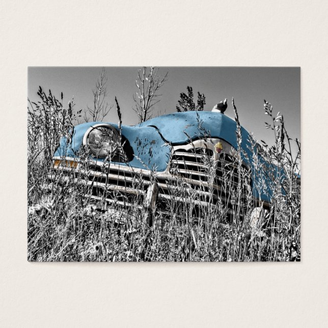  blauwe auto visitekaartjes (Voorkant)