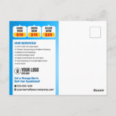 Blauwe Auto Wassen Auto Detailing Auto Reiniging W Briefkaart (Achterkant)