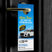 Blauwe Auto Wassen Auto Detailing Auto Reiniging W Deurhanger