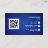 Blauwe Auto Wassen Auto Schoonmaken Wassen Shampoo Visitekaartje (Achterkant)