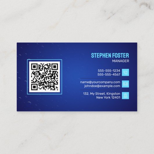 Blauwe Auto Wassen Auto Schoonmaken Wassen Shampoo Visitekaartje (Achterkant)