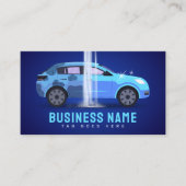 Blauwe Auto Wassen Auto Schoonmaken Wassen Shampoo Visitekaartje (Voorkant)