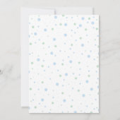 Blauwe autoballonnen door het Baby shower van de j Kaart (Achterkant)