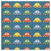 Blauwe auto's stof (Swatch)