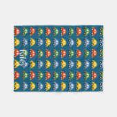 Blauwe auto's, zwarte vleet fleece deken (Voorkant (Horizontaal))