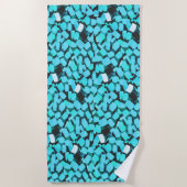 Blauwe Avalanche-badhanddoek Strandlaken (Voorkant)