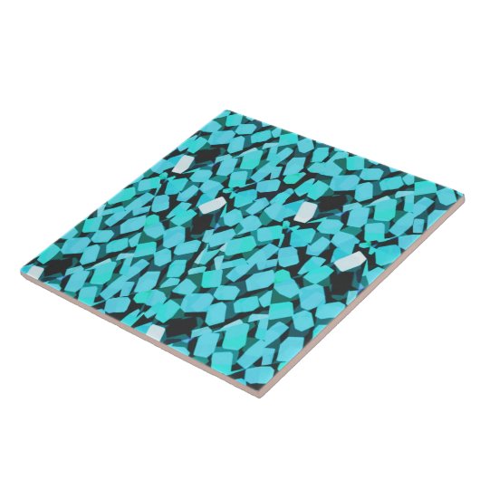 Blauwe Avalanche grote tegel Tegeltje (Zijkant)