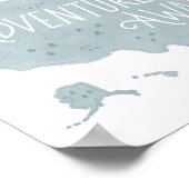 Blauwe Avontuur Wacht Op Ons Kaart Kinderkamer Dec Poster (Hoek)