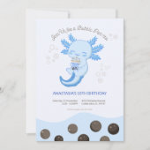 Blauwe Axolotl Bubble Boba Thee Jongen Kaart (Voorkant)