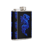 Blauwe Aziatische draak Heupfles (Rechts)