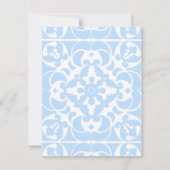 Blauwe Azulejos Portugees Spaans Mediterraan Bedankkaart (Achterkant)