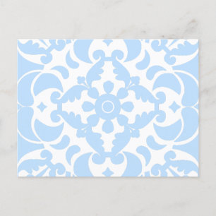 Blauwe Azulejos Portugees Spaans Mediterraan Feestdagenkaart