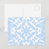 Blauwe Azulejos Portugees Spaans Mediterraan Feestdagenkaart (Voorkant / Achterkant)