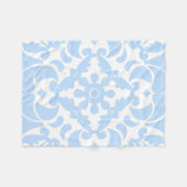 Blauwe Azulejos Portugees Spaans Mediterraan Fleece Deken (Voorkant (Horizontaal))