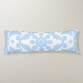 Blauwe Azulejos Portugees Spaans Mediterraan Lichaamskussen (Achterkant)