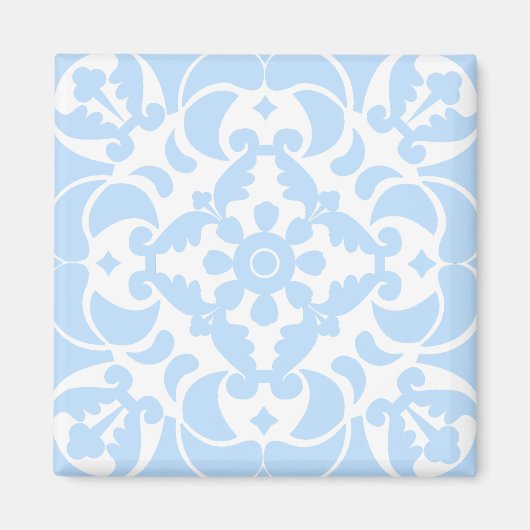 Blauwe Azulejos Portugees Spaans Mediterraan Magneet (Voorkant)