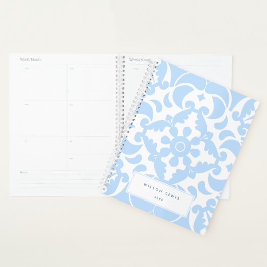 Blauwe Azulejos Portugees Spaans Mediterraan Planner (Display)