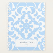 Blauwe Azulejos Portugees Spaans Mediterraan Planner (Voorkant)
