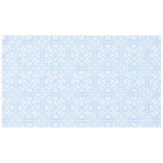 Blauwe Azulejos Portugees Spaans Mediterraan Tafelkleed (Voorkant (Horizontaal))