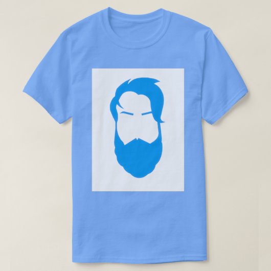 Blauwe baard t-shirt (Design voorkant)