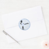 Blauwe Baby Aankondiging Stickers (Envelop)