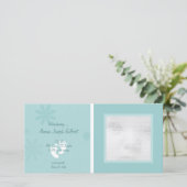 Blauwe Baby-aankondigingen Fotokaarten Aankondiging (Staand voorkant)