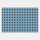 Blauwe Baby Alien Stars en Planets Patronen Inpakpapier Vel (Voorkant 2)