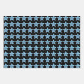 Blauwe Baby Alien Stars en Planets Patronen Inpakpapier Vel (Voorkant)